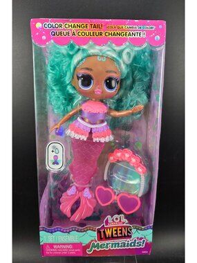 LOL Surprise Tweens Mermaids Serena Finn Doll Color Change Tail Set New MGA